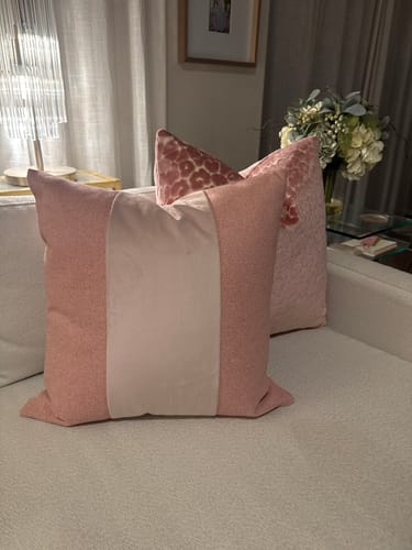 Customer photo review of Rosewater Monochrome Pillow Cover