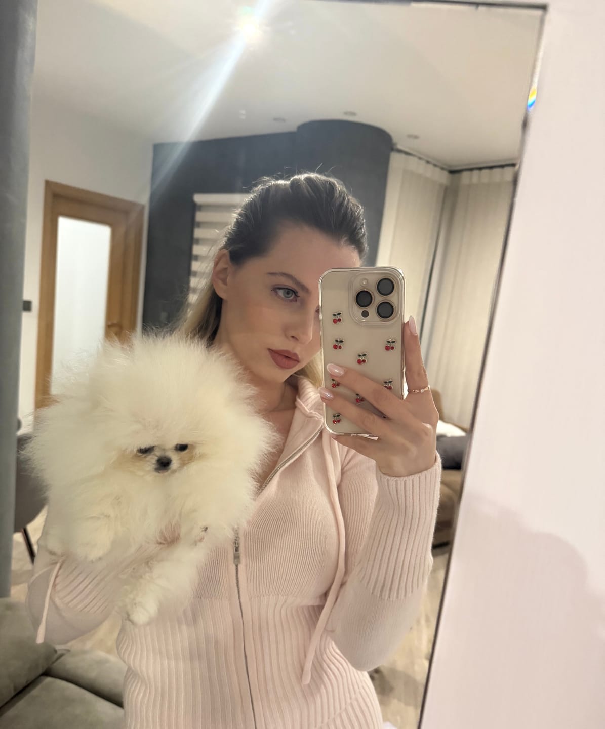 Customer photo review of That Girl Rib Knit Set (Baby Pink)