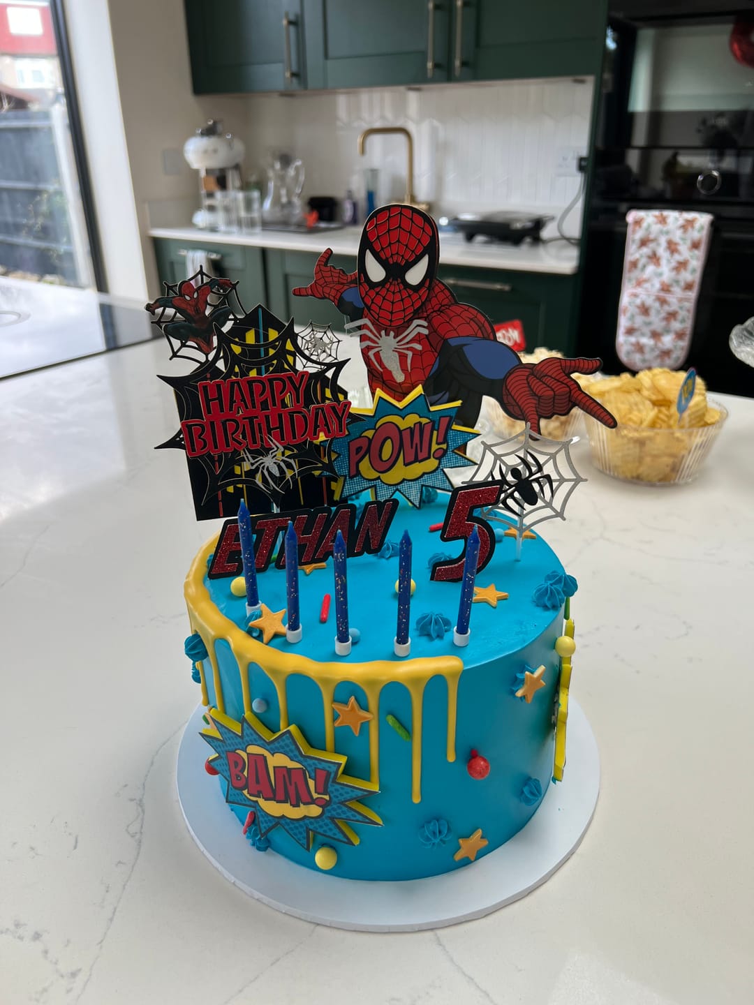 Customer photo review of Comic Book Superhero Cake