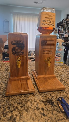 Customer photo review of Casa Master® Wooden Liquor Dispenser: Pour with Style