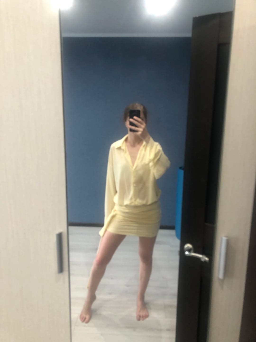 Customer photo review of Heidi Long Sleeve Shirt Dress
