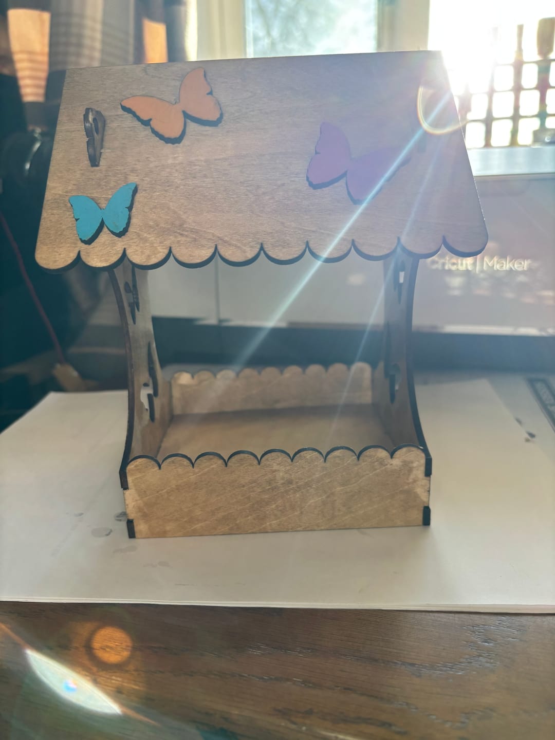 Customer photo review of Laser cut wooden birdhouse svg file