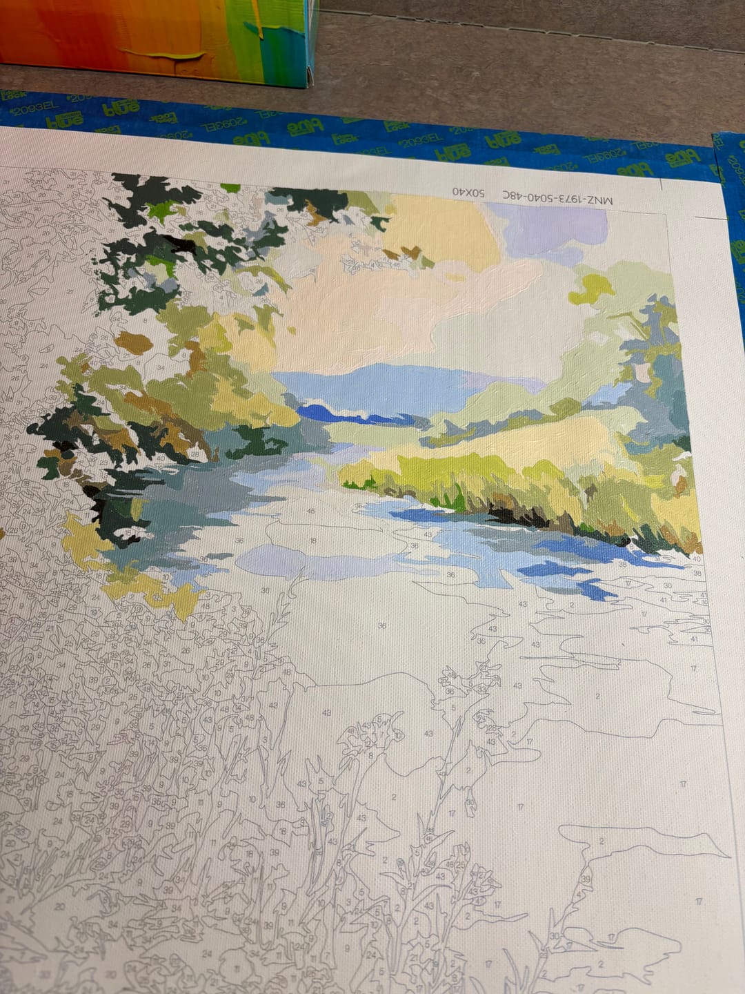 Customer photo review of Overgrown river course - Paint by Numbers
