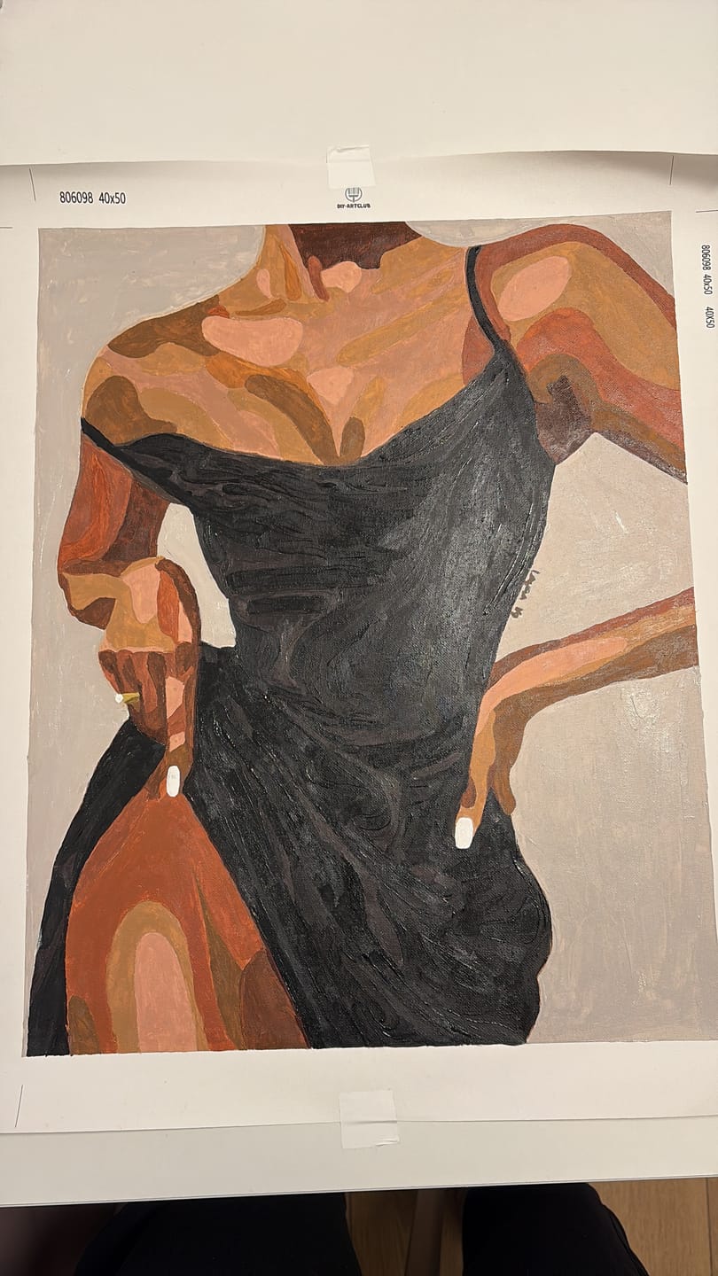 Customer photo review of Elegant Woman | Paint by Numbers