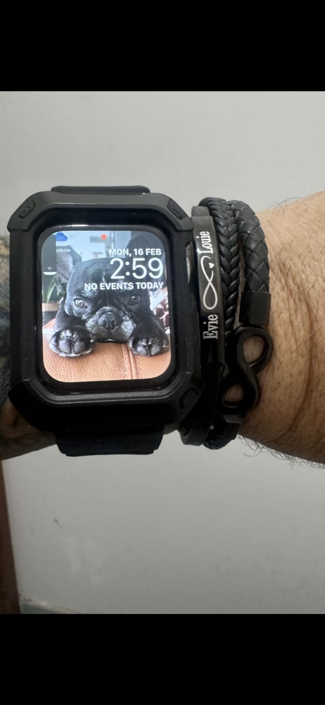 Customer photo review of TriUnity Black Infinity Leather Bracelet