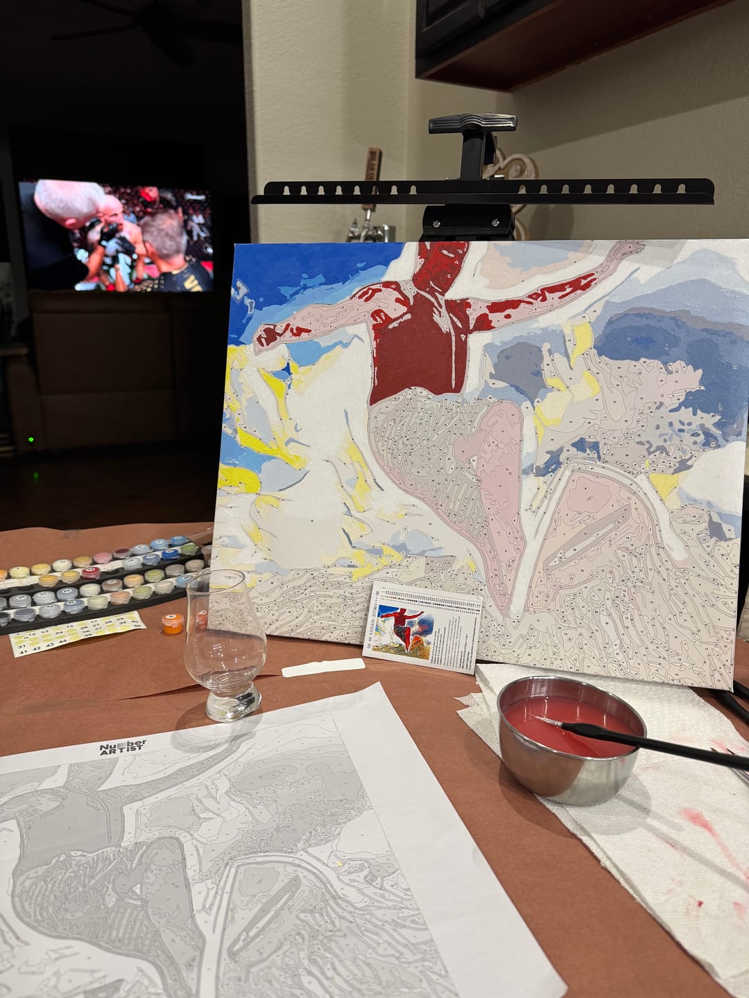 Customer photo review of Adjustable Artist Easel