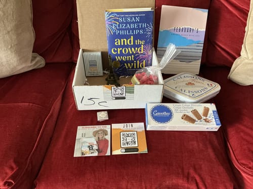 Customer photo review of Yearly Brenda Novak’s Book Box Subscription