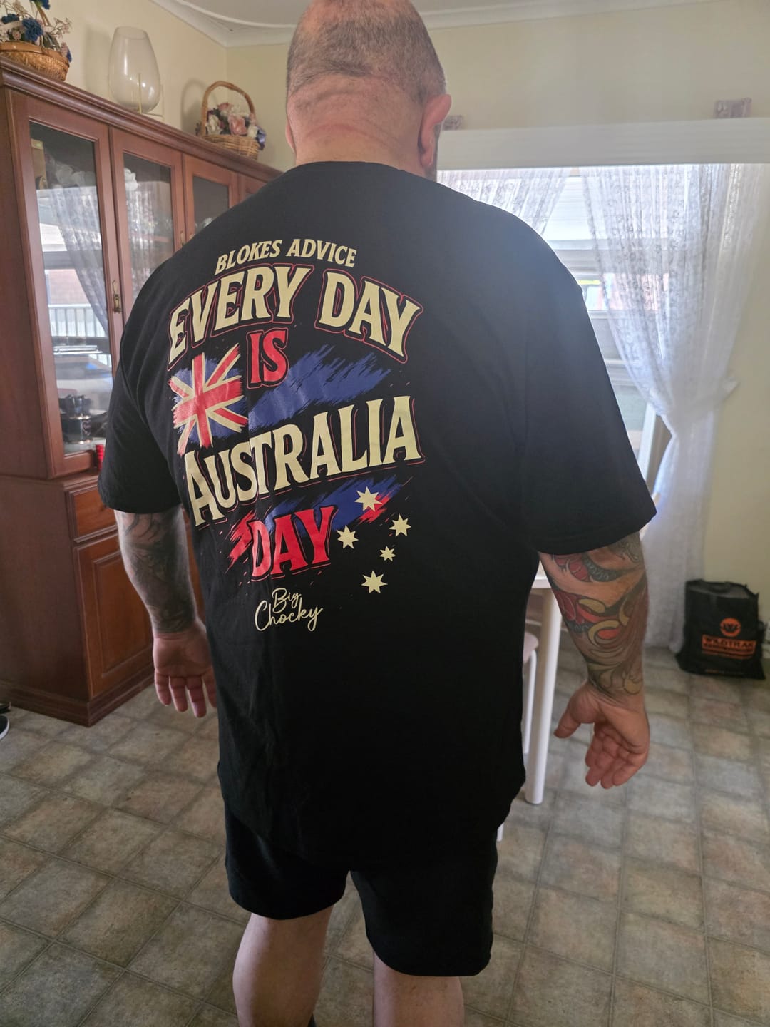 Customer photo review of Stand Up Tee - Black