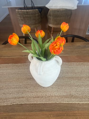 Customer photo review of Orange Real touch tulips (3 stems) PRE ORDER FOR LATE JAN arrival