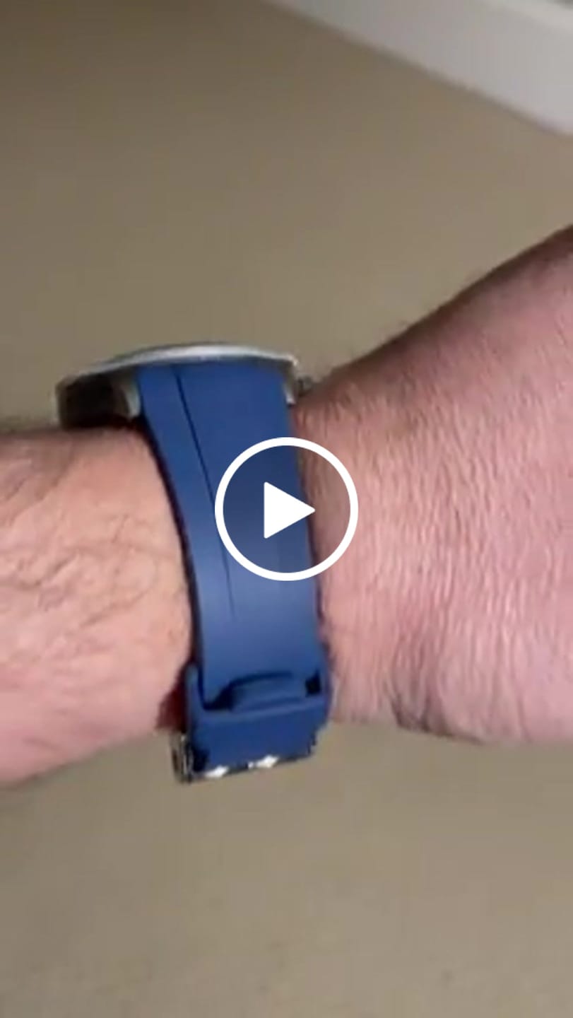 Customer video review of Integrated Rubber Strap For Tudor Black Bay 58 - Blue