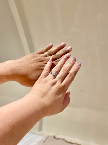 Customer photo review of Orvieto Wedding Rings