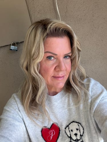 Customer photo review of Elsie Light Volume Hair Topper