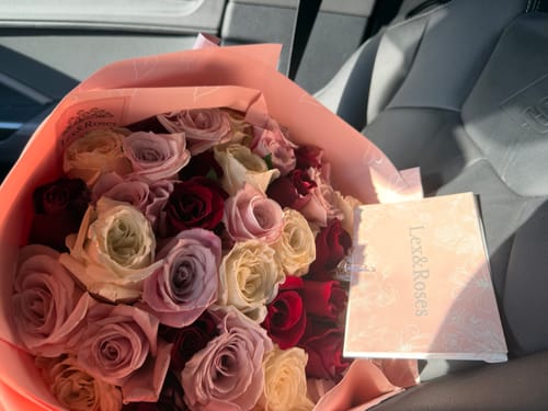 Customer photo review of Red Deluxe Rose Bouquet - Valentines