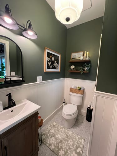 Customer photo review of Walnut Floating Shelves