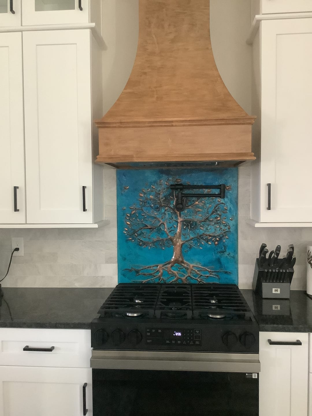 Customer photo review of Kitchen Backsplash (Tree with Roots)