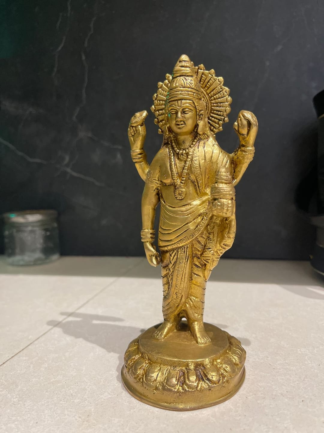 Customer photo review of Dhanvantri Ji 100% Pure Brass Statue Idol Decorative Showpiece for Home, Office and Gifting by Vastu Mandir