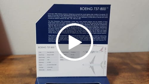 Customer video review of GEMINI HARRIS-WALZ 737-800W 1/400 REG#N778MA (**)