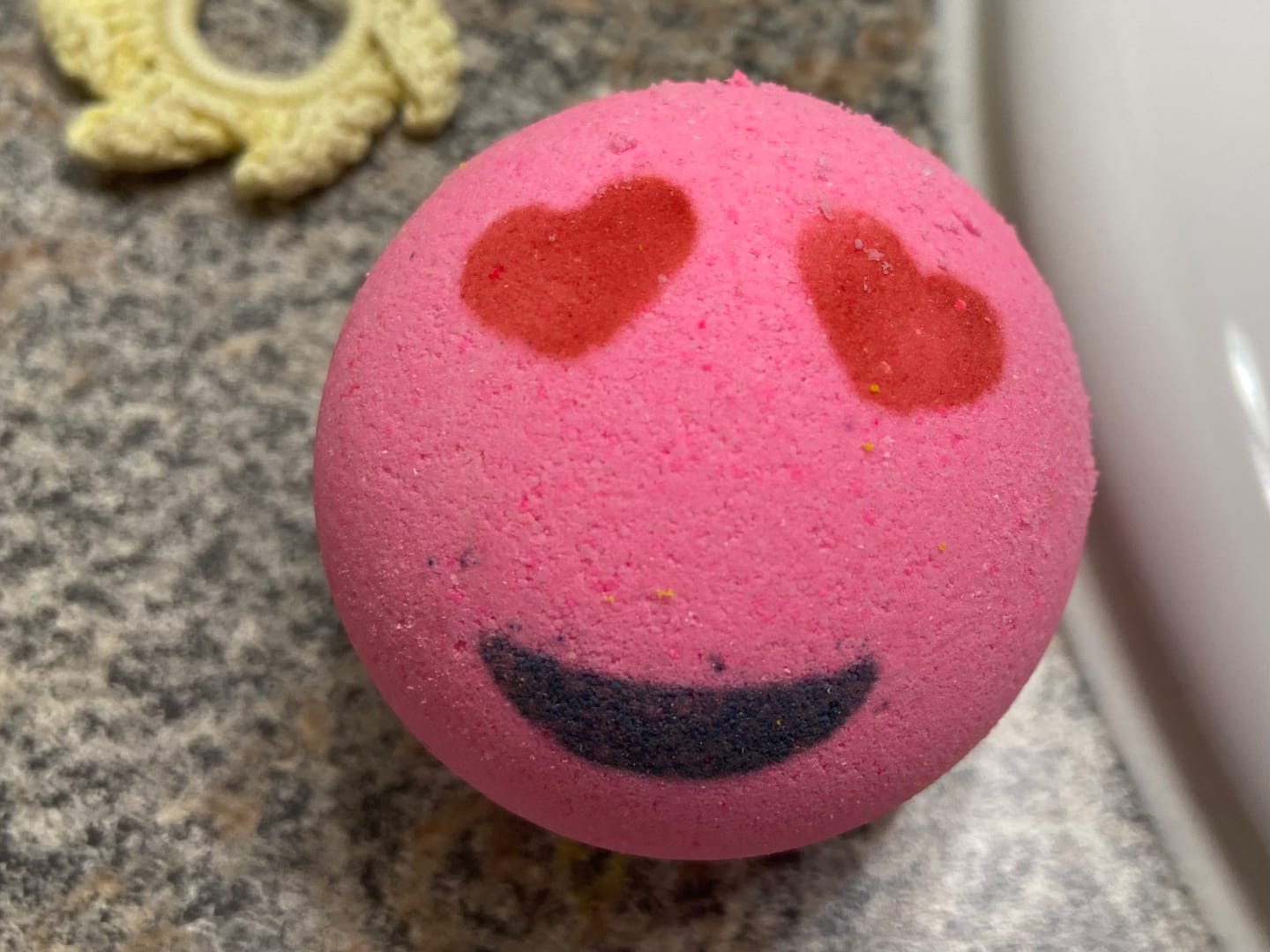 Customer photo review of VALENTINE EMOJI Kids Bath Bomb with Duck Figurine Inside