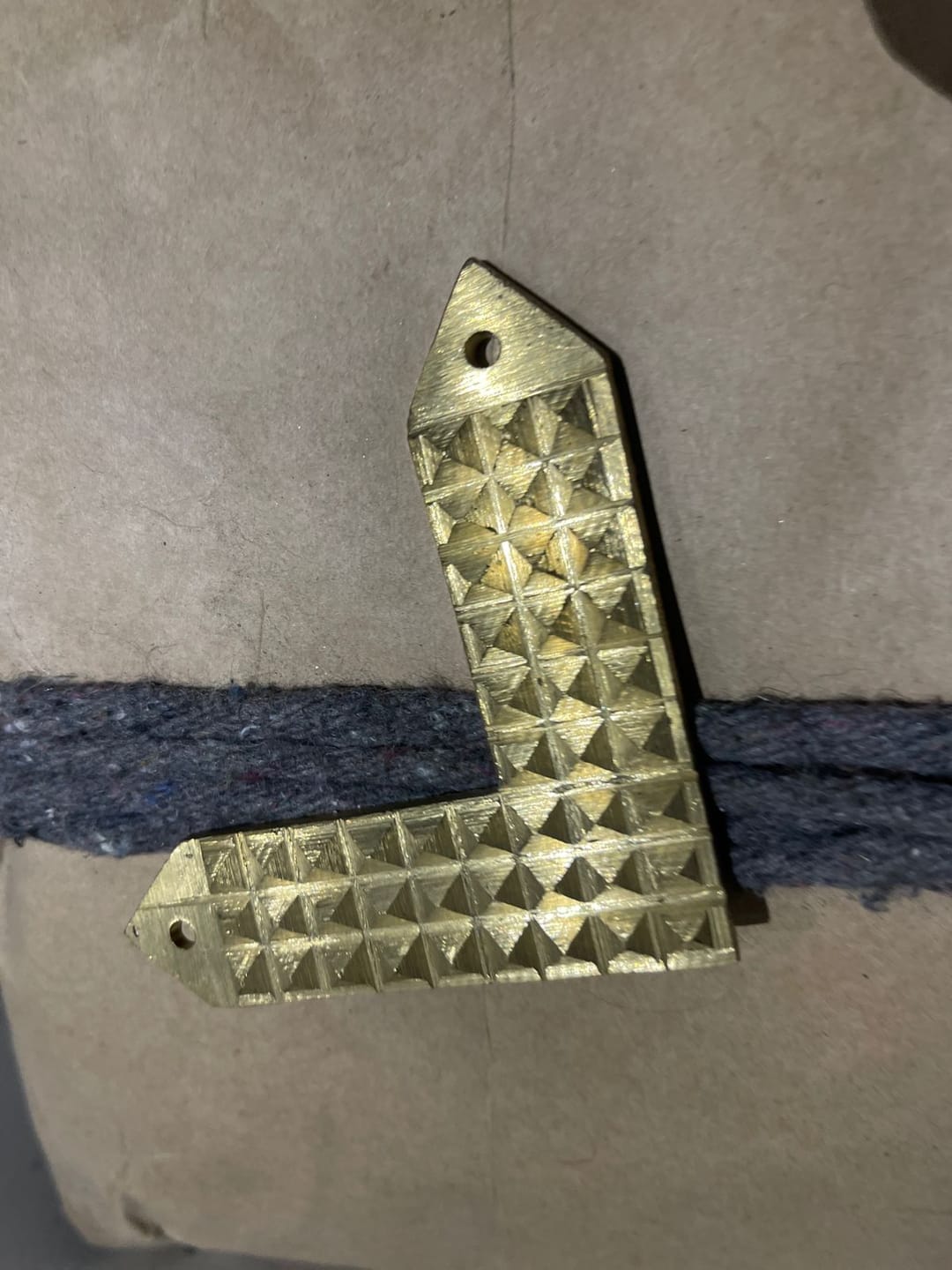 Customer photo review of Metal Pyramid Angle 3.5" for Vastu Remedy & Corner Correction Copper, Brass & Lead L-Shaped Pyramid for Missing Corners & Directional Vastu Dosh Nivaran By Vastu Mandir