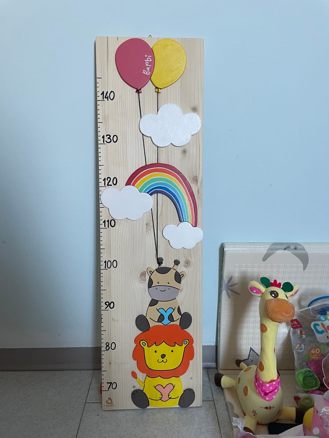 Customer photo review of METRO CRESCITA - Decorazione personalizzabile, colorata e divertente per la cameretta dei bimbi