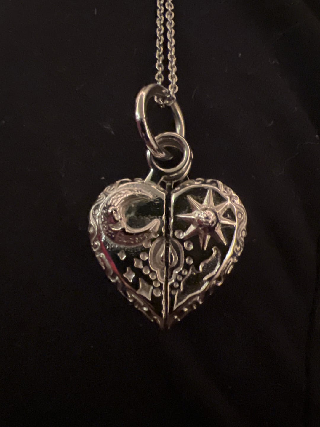 Customer photo review of COSMIC HEART PENDANT