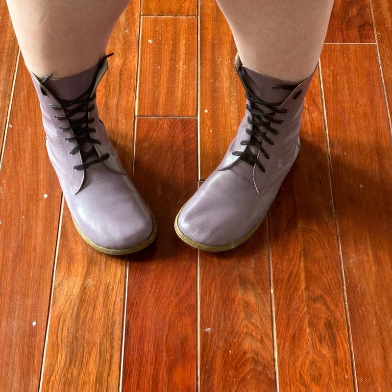 Customer photo review of Zero Drop Barefoot Sneakers – Handcrafted Leather Shoes With Wide Toe Box & Flexible Sole