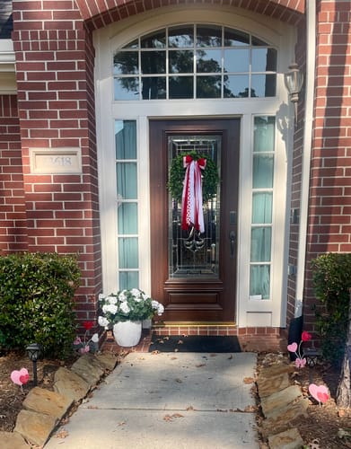 Customer photo review of Darling Valentine Wreath Ribbon