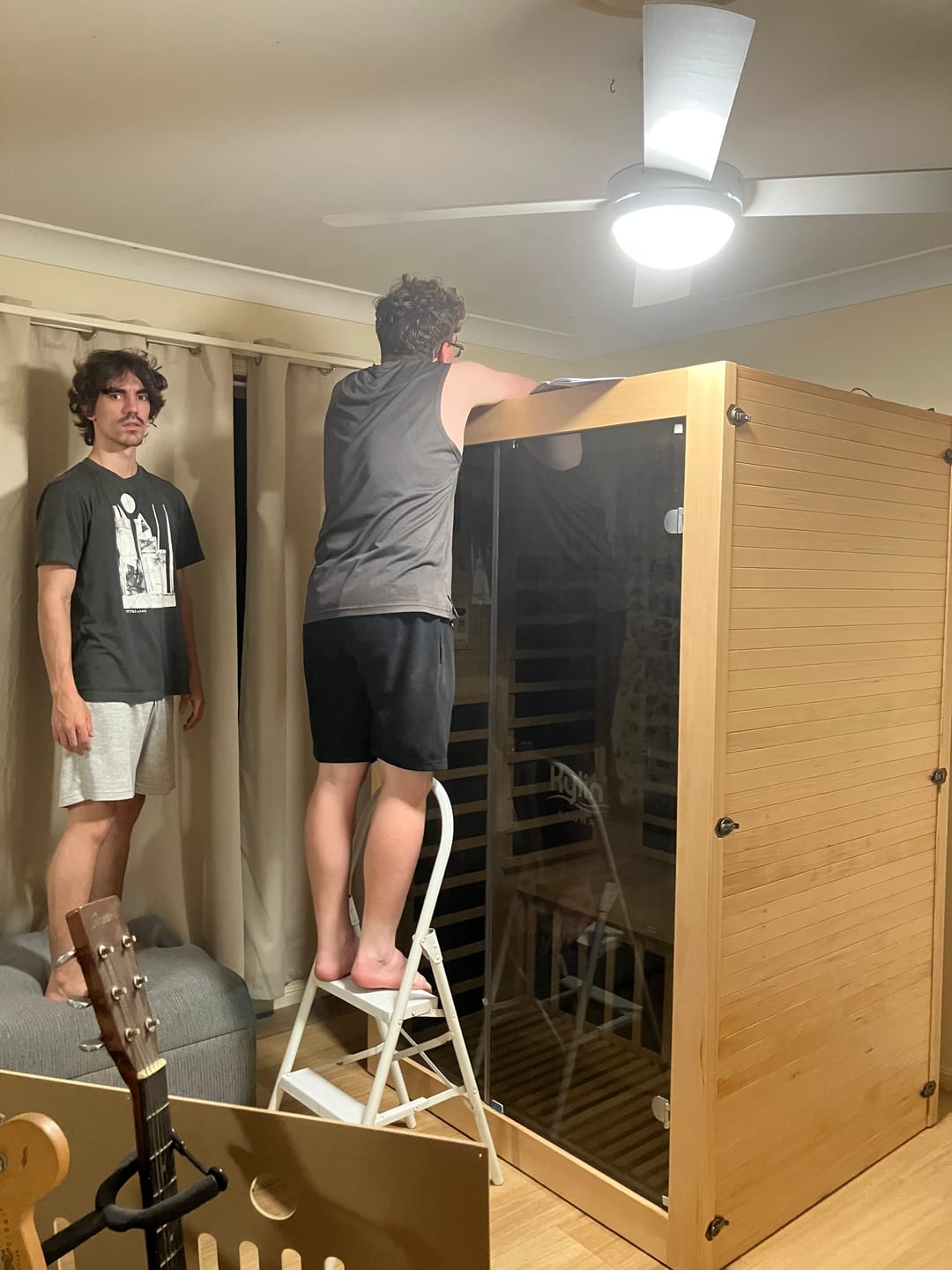 Customer photo review of Kylin Low EMF Carbon Infrared Sauna Room 2 Person H6203 (Floor Heater included)