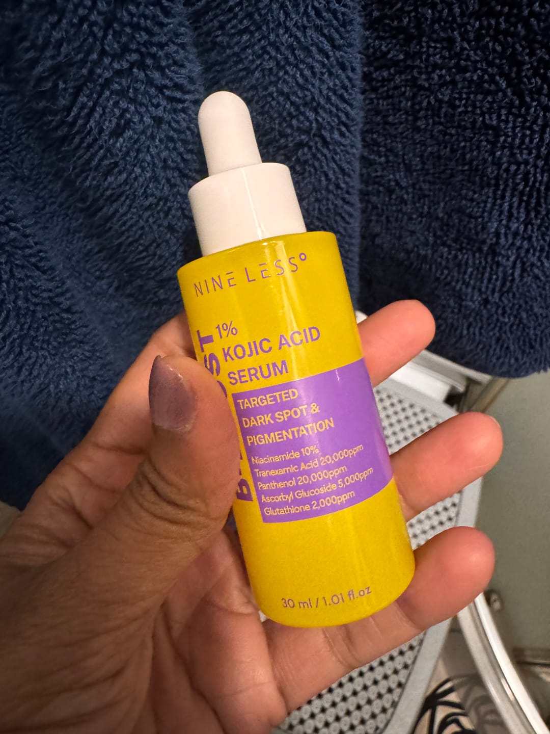 Customer photo review of Serums mirdzuma piešķiršanai ādai ar kojskābi NINE LESS B-Boost 1% Kojic Acid Serum
