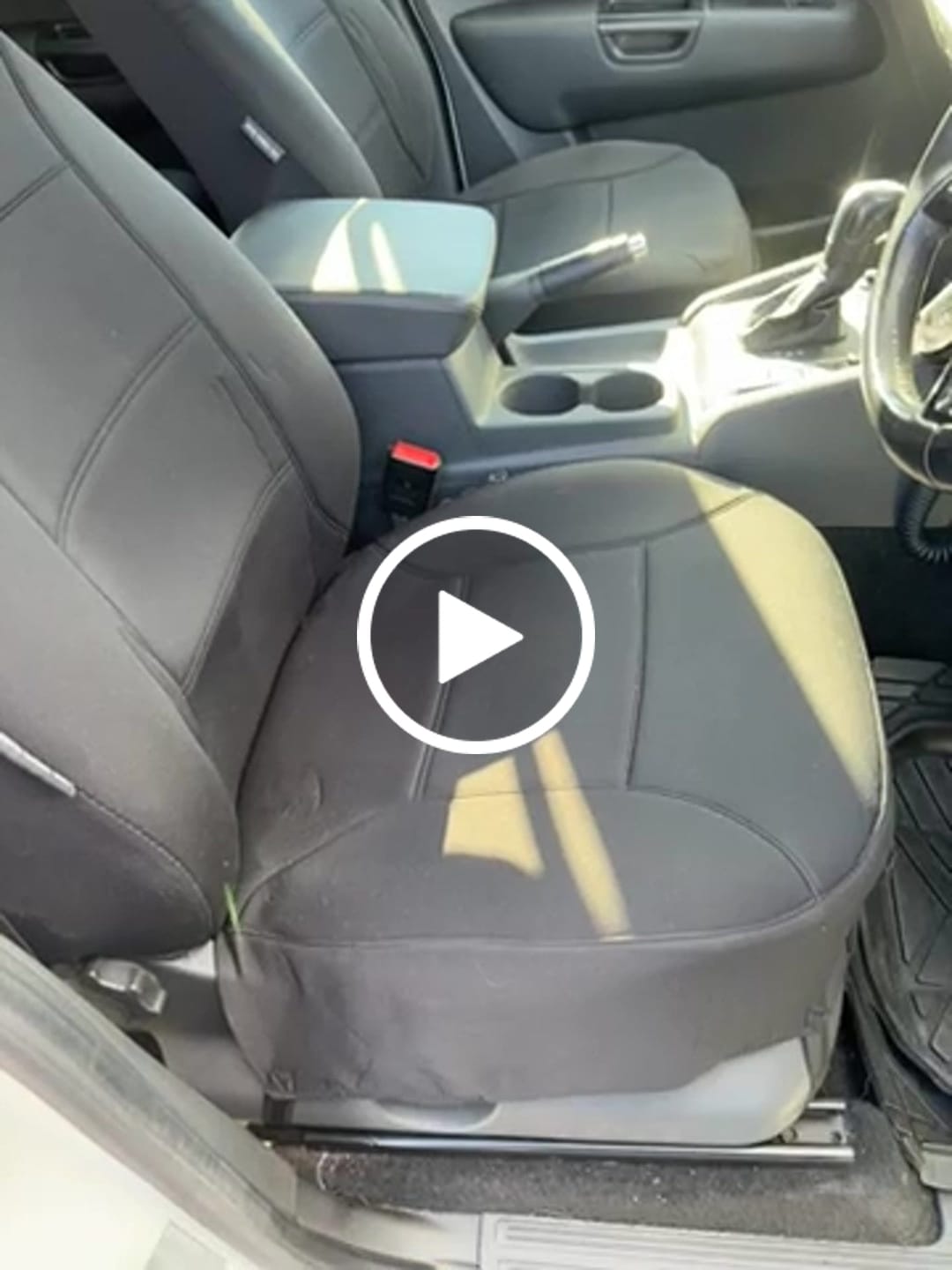 Customer video review of Sharkskin Neoprene Universal Front Seat Covers - Black