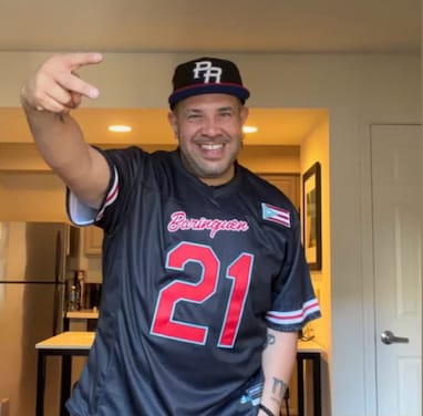 Customer photo review of Puerto Rico Heritage Custom Football Jersey