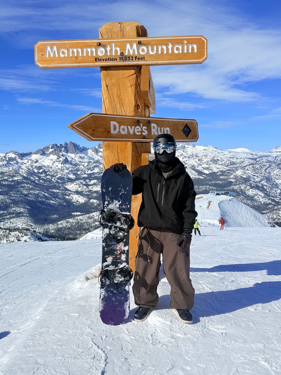 Customer photo review of Men's Black Baggy Wear-resistant Waterproof Snow Pants