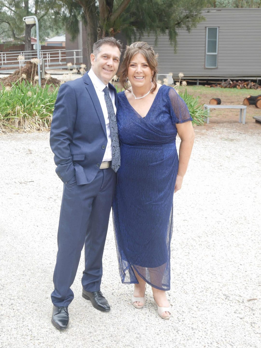 Customer photo review of Gemma Navy Shimmer Gown