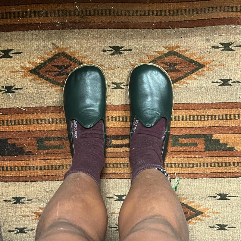 Customer photo review of Zero Drop Barefoot Sneakers – Handcrafted Leather Shoes With Wide Toe Box & Flexible Sole