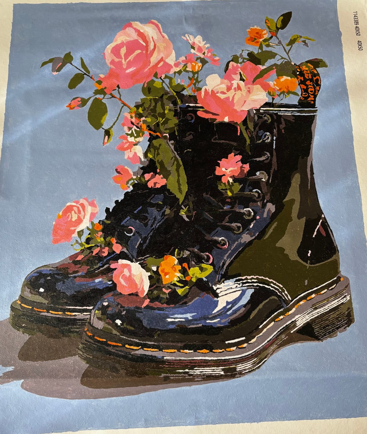 Customer photo review of Wildflowers in Boots | Paint by Number