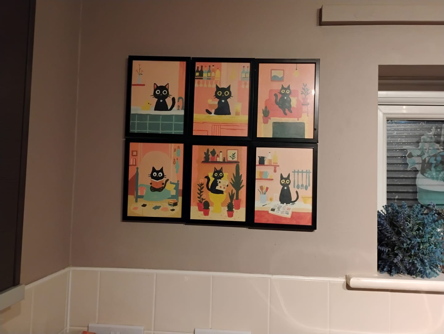Customer photo review of 6 Mini Paintings - The Black Cat Set