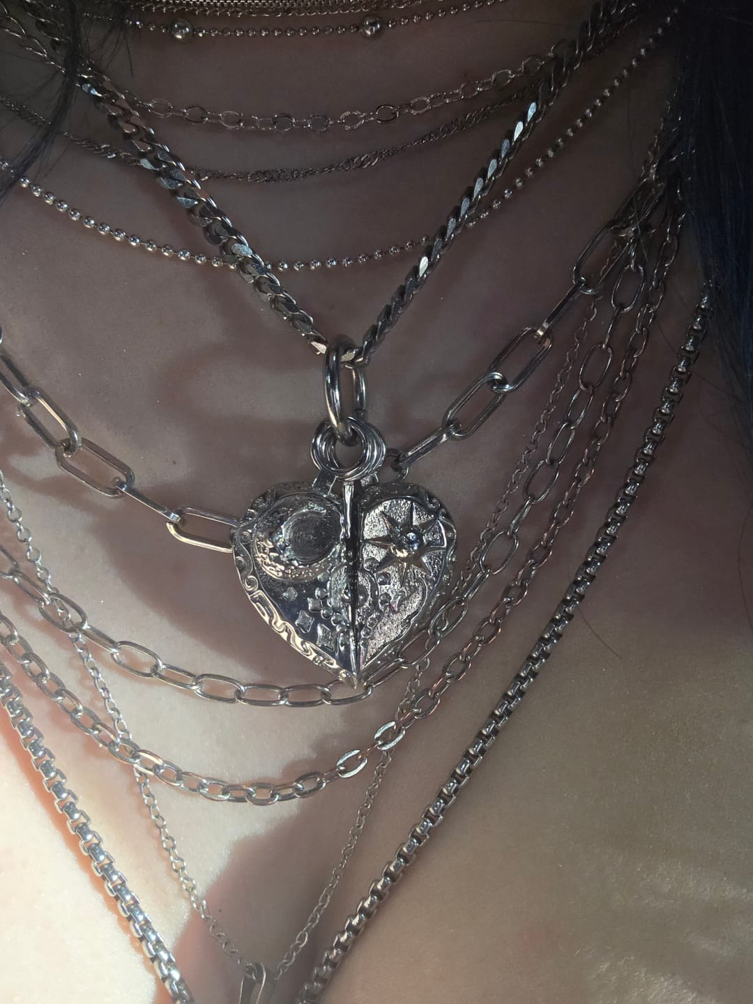 Customer photo review of COSMIC HEART PENDANT