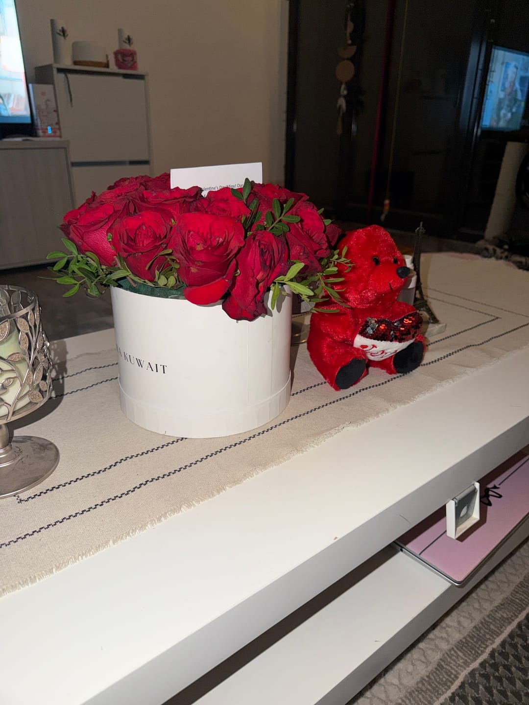 Customer photo review of Midnight Romance Luxury Box - Roses, Chocolates, Teddy & Balloon