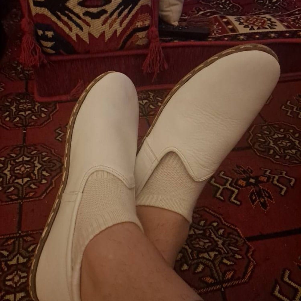 Customer photo review of Zero Drop Barefoot Sneakers – Handcrafted Leather Shoes With Wide Toe Box & Flexible Sole