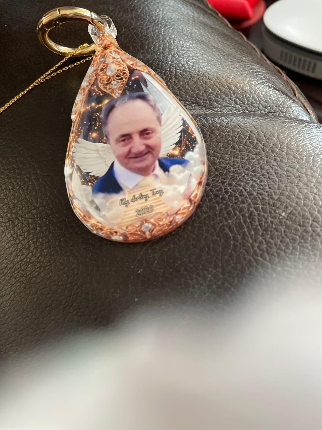 Customer photo review of Custom Photo Car Ornament - Personalized Christmas Memorial Sympathy Gifts For Loss Of Mom, Dad