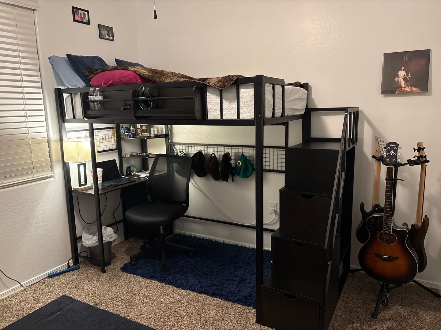 Customer photo review of Advwin Loft Bed with Desk and Stairs (Low Stock)