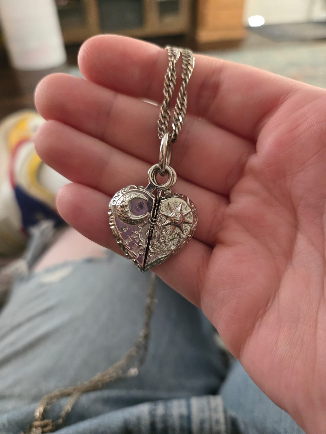 Customer photo review of COSMIC HEART PENDANT