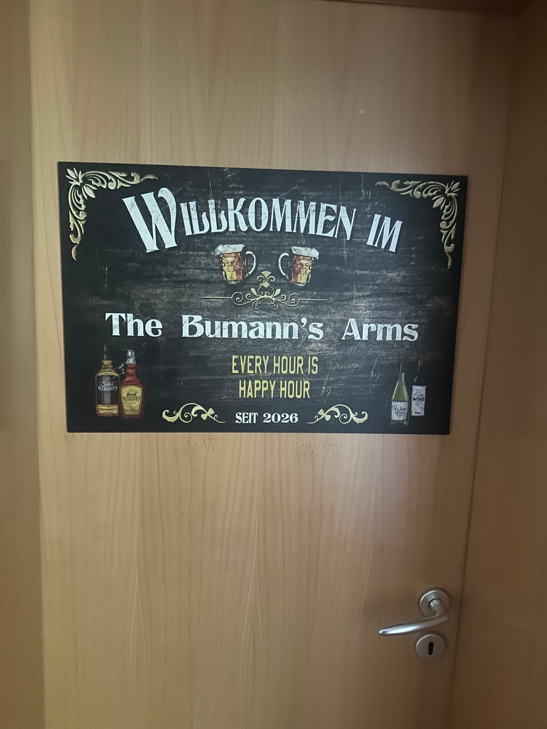 Customer photo review of Meine Bar - Indoor-Türschild
