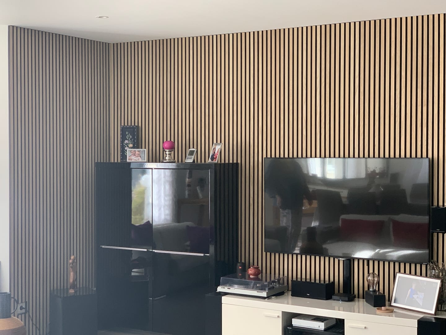 Customer photo review of Panneau acoustique Bois Chêne | Akupanel 260 Feutrine Noir