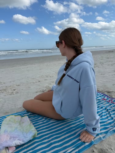 Customer photo review of Blue Hibiscus Hoodie