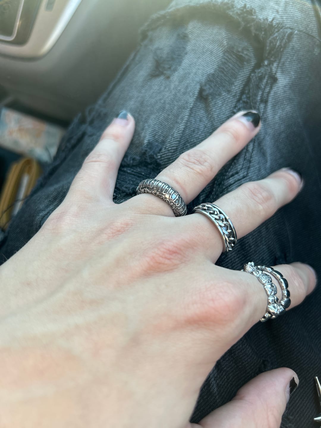 Customer photo review of UPGRADED CATACOMBS RING