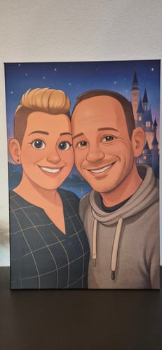 Customer photo review of Personalisierte Leinwand – Märchenhaftes Porträt nach Foto