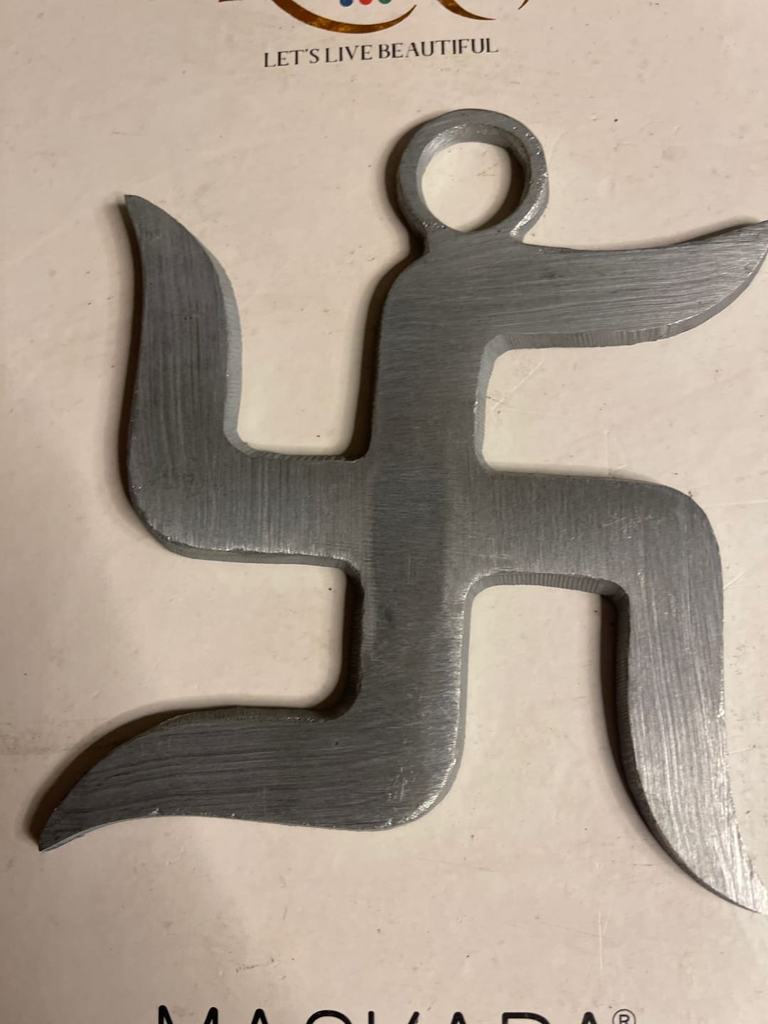 Customer photo review of Premium Zinc Swastik Vastu Remedy for Home & Office — Rust-Resistant Dosh Nivaran Symbol | Vastu Mandir