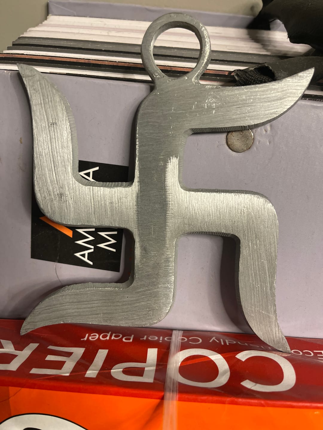 Customer photo review of Premium Zinc Swastik Vastu Remedy for Home & Office — Rust-Resistant Dosh Nivaran Symbol | Vastu Mandir