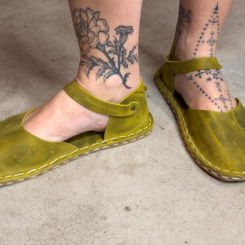 Customer photo review of Zero Drop Barefoot Sneakers – Handcrafted Leather Shoes With Wide Toe Box & Flexible Sole